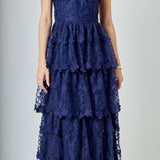 Crochet Layered Midi Dress