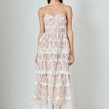 Crochet Layered Midi Dress