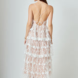 Crochet Layered Midi Dress