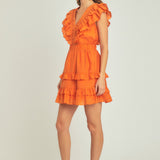 Ruffle Detail Mini Dress