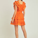 Ruffle Detail Mini Dress