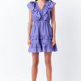 Ruffle Detail Mini Dress