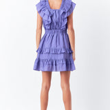 Ruffle Detail Mini Dress