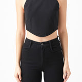 Back Tie Detail Halter Neck Top