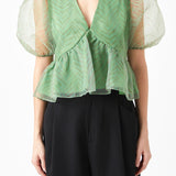 Organza Zebra Top
