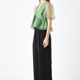 Organza Zebra Top