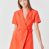 Short Sleeve Blazer Romper