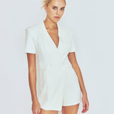 Short Sleeve Blazer Romper