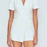 Short Sleeve Blazer Romper