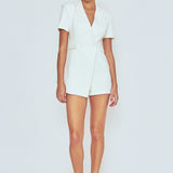 Short Sleeve Blazer Romper