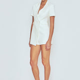 Short Sleeve Blazer Romper
