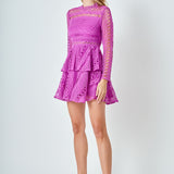 Crochet Lace Mini Dress