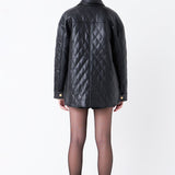 Quilted Faux Leather Jacket