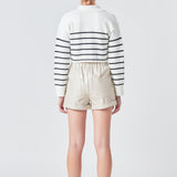 Shiny PU Shorts