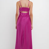 ENDLESS ROSE - Satin Cut-Out Maxi Dress - DRESSES available at Objectrare