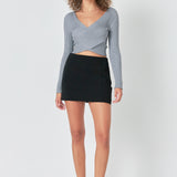 V-neck Wrap Knit Top