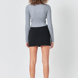 V-neck Wrap Knit Top