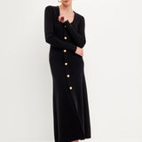 Premium Button-Down Maxi Dress