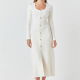 Premium Button-Down Maxi Dress