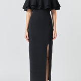 Off the Shoulder Ruffle Maxi Dress