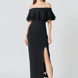 Off the Shoulder Ruffle Maxi Dress
