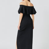 Off the Shoulder Ruffle Maxi Dress