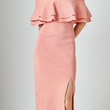 Off the Shoulder Ruffle Maxi Dress