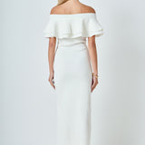 Off the Shoulder Ruffle Maxi Dress
