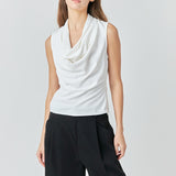 Flowy Neckline Sleeveless Top