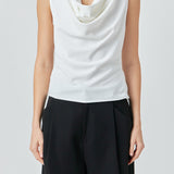 Flowy Neckline Sleeveless Top