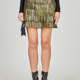 Faux Leather Fringe Mini Skirt