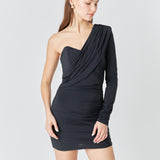 One-Sleeve Mini Dress