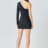 One-Sleeve Mini Dress