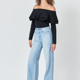 Off-The-Shoulder Knit Top