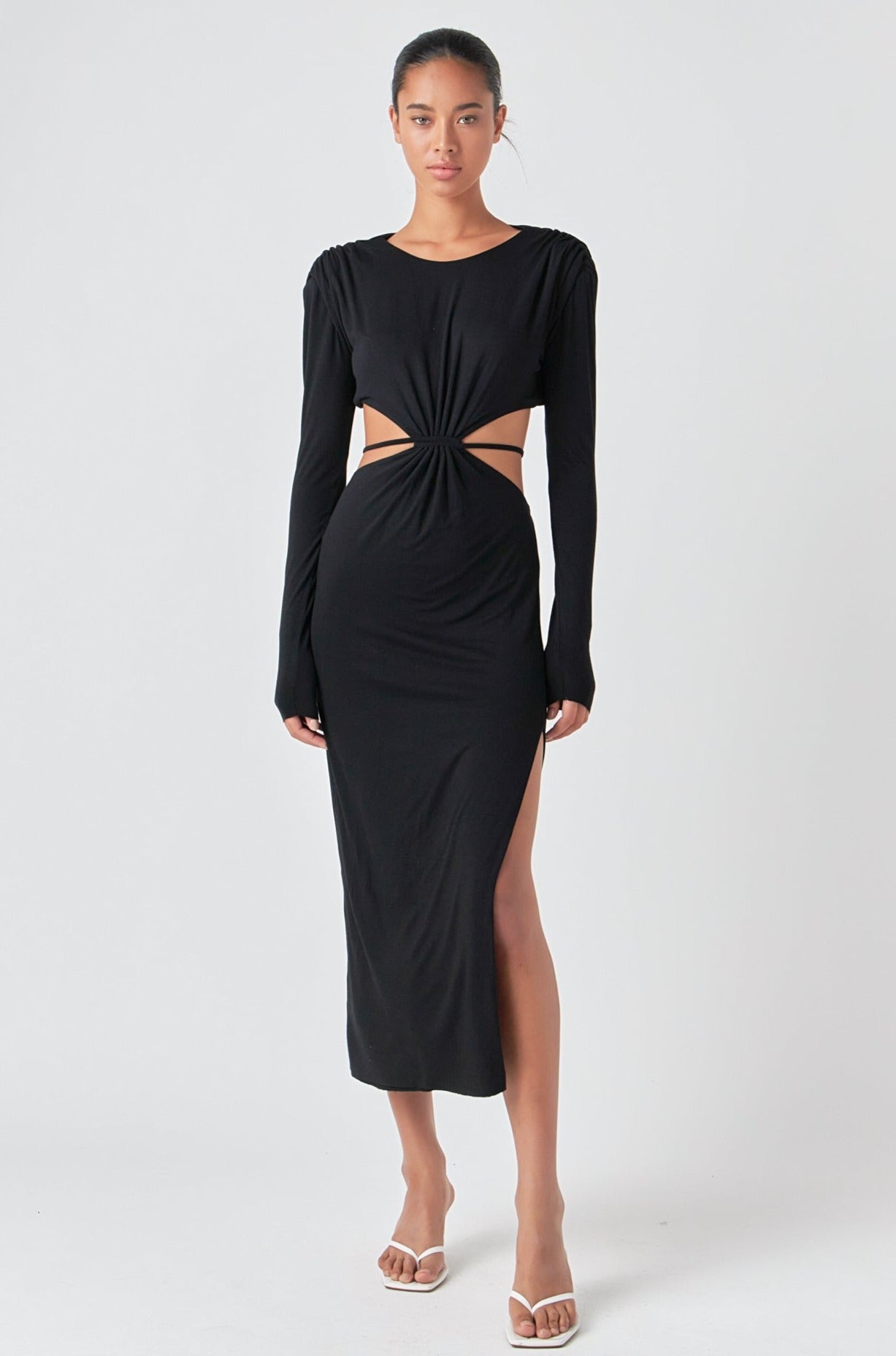 Long Sleeve Open-Back Maxi Dress – Endless Rose