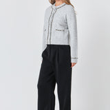 Sequins Trim Cardigan
