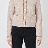 Sequins Trim Cardigan