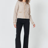 Sequins Trim Cardigan