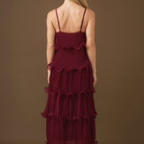 Pleated Tiered Long Dress