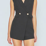 Sleeveless Blazer Romper