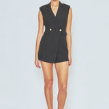 Sleeveless Blazer Romper