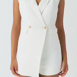 Sleeveless Blazer Romper
