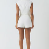 Sleeveless Blazer Romper