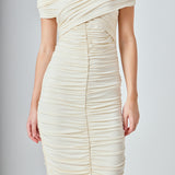 Ruched Bodycon Midi Dress