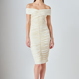 Ruched Bodycon Midi Dress
