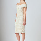 Ruched Bodycon Midi Dress