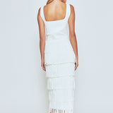 Knit Fringe Long Dress