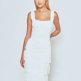Knit Fringe Long Dress