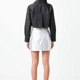Raw Edge Cropped Shirts
