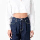 Raw Edge Cropped Shirts